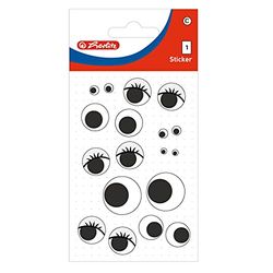 Herlitz 50034406 zelfklevende stickers voor kinderen, motief: wiebelogen, 10 x 1 vel
