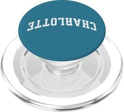 Nombre de la ciudad al revés Charlotte PopSockets PopGrip para MagSafe