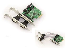 KALEA-INFORMATIQUE Tarjeta controladora PCI Express PCIe Paralelo IEEE1284 LPT SPP ECP y Serie RS232 con Chipset ASIX