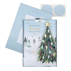 Hallmark Boxed kerstkaart voor verloofde - klassieke winterscène met boomontwerp