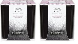 Ipuro Essentials Time for Party IFC1421 - Vela perfumada (125 ml), color negro (Paquete de 2)