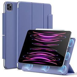 ESR Rebound Telefoonhoes, magnetisch, compatibel met iPad Pro 12,9 inch (2022/2021/2020, 6e/5e/4e generatie), praktische magnetische hechting, 2-weg standaard, volledige potloodondersteuning, paars