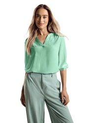 Street One A321778 Mix di Materiali Tunica, Tidel Green, 44 Women's