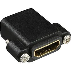 InLine 17600N - Adaptador HDMI para instalação com rosca, HDMI A feminino, contactos dourados, compatível com 4K2K