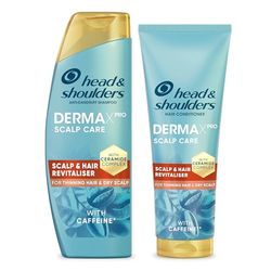 Head and Shoulders Anti Dandruff Shampoo and Conditioner Set, DERMAXPRO Revitalise, Hair Loss Treatment for Women & Men, Itchy Scalp & Dry Scalp Care, Clinically Proven, 300ml + 200ml