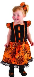 Rubies-S8728FRTOD Baby-kostuum, heks, oranje dood, kinderen, uniseks, 2-3 jaar