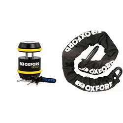 Oxford Beast Lock Padlock. Motorcycle Diamond Sold Secure. LK120 & Beast 22mm Chain x 1.5mtr. High Security Heavy Duty Motorbike Chain. Sold Secure Diamond. LK126, Black