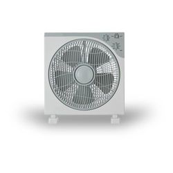Brightium Boksventilator, 30,5 cm (12 inch), 40 W, wit, ideaal voor het verfrissen van kleine ruimtes en ter verbetering van de luchtcirculatie.