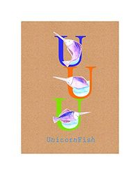 Komar Cuadro de Pared | ABC Animal U | Póster, habitación Infantil, Letras, Imagen, salón, Dormitorio, decoración, impresión artística | sin Marco | P036U-40 x 50 cm | Tamaño: 40 x 50 cm (Ancho x