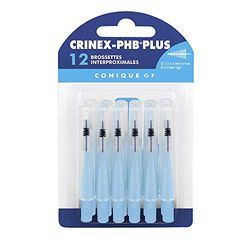 CRINEX - Phb Plus Conique Gf - Brossette Dentaire - Fibres en Tynex - Bleu - 12 Brossettes par Unité