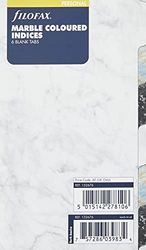 Personal Marble 6 blank tabs index