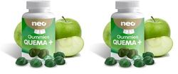 NEO - Gummies Quema + - Gominolas a base de Vinagre de Sidra de Manzana y Cromo - Brinda saciedad y Ayuda a Adelgazar (Paquete de 2)
