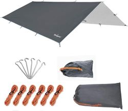 Unigear Regenzeil, Tarp Rain Fly tentdoek, waterdicht, opvouwbaar, licht, waterdicht, voor kamperen en bescherming tegen regen, sneeuw en zon
