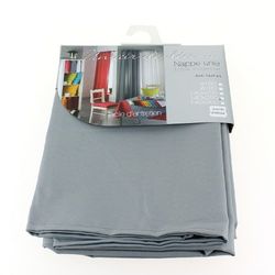 Douceur d'Intérieur - 1720219, Toalha de mesa retangular, 140 x 300 cm, Essentiel, poliéster liso, cinzento
