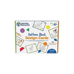 Learning Resources LER6133 Tarjetas para diseñar con bloques geométricos, reconocimiento de colores, juguete de STEM, 4 años