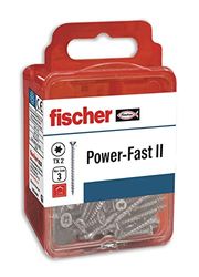 fishcer 560655 Scatola di Viti per Legno, Filettatura parziale da 4,0 x 40, Grigio