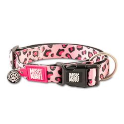 Max & Molly 4897039633592 Leopard Pink Smart Id Obroża Obroża Ochrona przed utratą Dla zwierząt domowych, S