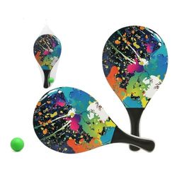 BigBuy Sport Jeu de Raquettes de Paintball de Plage