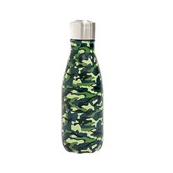 YOKO DESIGN - Bottiglia Termica con Doppia Parete in Acciaio Inox, Acciaio Inox, Camouflage, 260mL