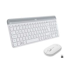 Logitech MK470 Kit Mouse e Tastiera, Layout Italiano Qwerty, Bianco