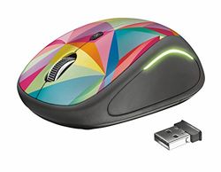 Trust Yvi FX Mouse Wireless con Illuminazione LED, Multicolore