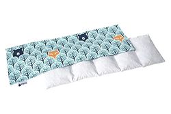 Medi Partners Almohadilla térmica hueso de cereza 60x20cm 800g 100% Algodón 5 cámaras Grande Terapias de frío Funda Extraíble (Bosque)