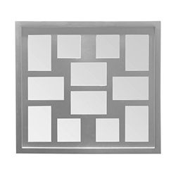 Premier Housewares Multi-Photo Frame for 12 Photos, Silver