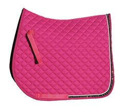 Rhinegold Elite Diamante Trim Saddle Cloth, Raspberry