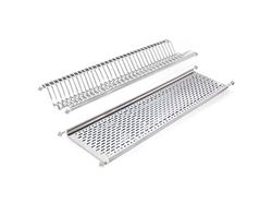 EMUCA Escorredor de pratos e copos para móveis de cozinha com 100 cm de largura, largura interior módulo 935-970 mm, aço inoxidável