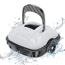 WYBOT Robot Limpiados Piscina Inalambrico, Funciona 100 Mins hasta 80m², Fuerte Potencia de Succión, Aspirador de Piscina Autoaparcamiento