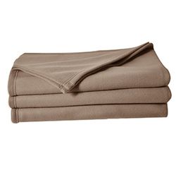 Poyet Motte poleco fleece-filt polyester taupe, polyester, taupe, 220 x 180 cm