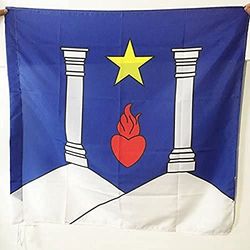 AZ FLAG Bandiera CANONICI Regolari del SANTISSIMO Salvatore LATERANENSE 90x90cm - Bandiera dei CANONICI LATERANENSI 90 x 90 cm Foro per Asta