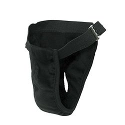 ICA BG101 Braguita para Perros Talla S, Fácil Ajuste, Razas Mini y Pequeñas, Higiénicas y Prácticas, Ideal para Compresas Desechables, Color Negro