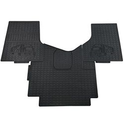 ASTAMOTOR 3 Piece Floor Mats MAT Liners Set Fit for Freightliner Cascadia New Generation 2018-2021, All Weather Protection, Black
