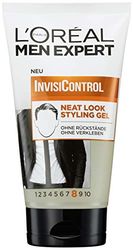 L'Oréal Men Expert Gel styling per uomini, Neat Look Hair Styling Gel per modellare i capelli e acconciatura naturale dei capelli, InvisiControl, 1 x 150 ml