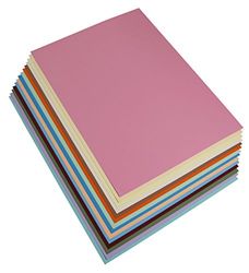 Clairefontaine - Ref 975799C - Maya slätt färgat ritkort (2 x paket med 14 ark) - 185 gsm - 70 x 100 cm - Pastellfärger färg - djupfärgad, syrafri, pH-neutral