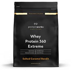 THE PROTEIN WORKS - Protéine Whey 360 Extrême | Premium Whey Shake | Apport protéinés | Protéines haut de gamme | 34 Servings | Caramel Salé | 1.2kg
