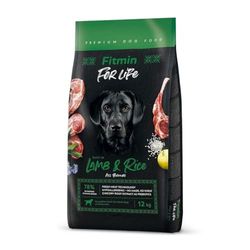 Fitmin Voeding voor Life Lamb met rijst, voor volwassenen, lam, rijst, 12 kg