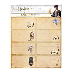 Grupo Erik - Pack de 16 Étiquettes Autocollantes de 8 x 4 cm, Harry Potter, Étiquettes Scolaires, Étiquettes de Noël, Étiquettes pour Cahiers et Pochettes ELE0291 Chibi