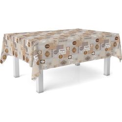 ECOMMERC3 Wasdoek tafelkleed, afmetingen 200 x 140 cm, vlekwerend, cuisine bruin, 100% Made in Spain, geen doordringen van vloeistoffen