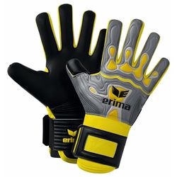 Erima Flex-Ray Hardground Gants de Gardien de But (7222404) Adulte Unisexe, Gris/Jaune, 10