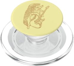 Erizo tocando la guitarra Cool Animal Guitarrista Rock Músico PopSockets PopGrip para MagSafe