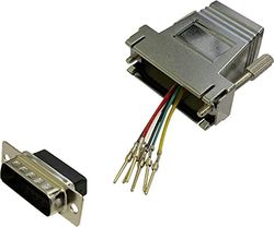 BKL Electronic 10121117 - Adaptador D-SUB macho de 15 pines a RJ12 hembra (1 unidad)
