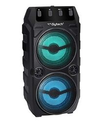 Sytech Altoparlante portatile serie microbeat 2x3, 10w, rms/75pmpo, ricaricabile, BT, Mic, LED