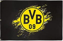 Borussia Dortmund Unisex – vuxna BVB flagga 150 x 100, svartgul, 150 x 100 cm