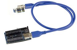 KALEA-INFORMATIQUE Plaque d'extension pour convertir Un Port PCI Express x1 vers 2 Ports PCIe x4 avec Chipset ASM1182e