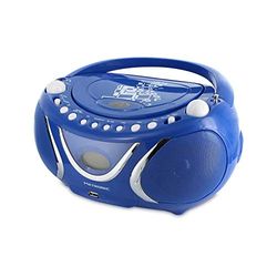 Metronic 477132 - Rádio CD-MP3, CD-R, CD-RW, rádio AM, FM, função ID3, cor azul