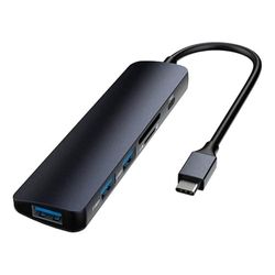 5 i 1 HUB från Typ-C till Usb 3 kortläsare och PD-laddning