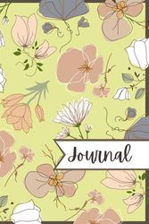 Journal: Lined Notebook Covered with Neutral Tone Flowers