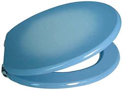 MSV 140011 Abattant WC MDF/Inox, Bleu